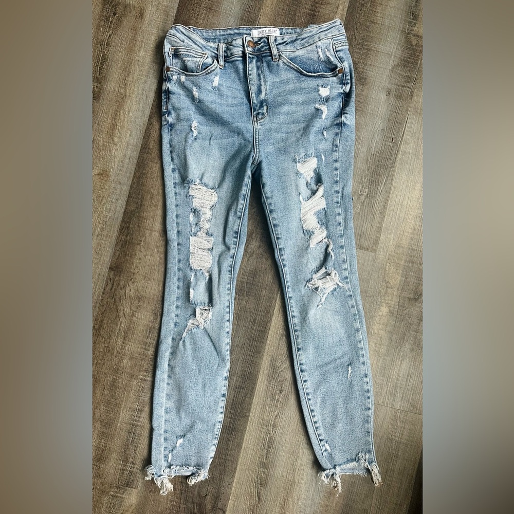 Judy Blue Distressed Skinny Jeans Size 11